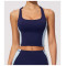 Custom Yoga Vest|Wholesale Sports vest with color blocking stretchy and slimming design for training