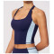 Custom Yoga Vest|Wholesale Sports vest with color blocking stretchy and slimming design for training