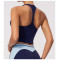 Custom Yoga Vest|Wholesale Sports vest with color blocking stretchy and slimming design for training