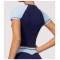 Custom yoga tops | Wholesale Color-blocked sports top quick-dry tight-fitting short-sleeved yoga top