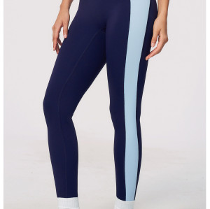 Custom yoga leggings|Wholesale Color-blocked yoga pants with butt-lifting high elasticity fitness