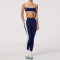 Custom Yoga Sets|Wholesale Color-blocked yoga Set with a beautiful back tight fit and breathability