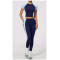 Custom Yoga Sets|Wholesale Yoga Set Round Neck Short Sleeve High Waist Long Pants High Elasticity