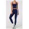 Custom Yoga Sets|Wholesale Yoga set with color blocking for outdoor running and fitness