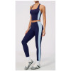 Custom Yoga Sets|Wholesale Yoga set with color blocking for outdoor running and fitness