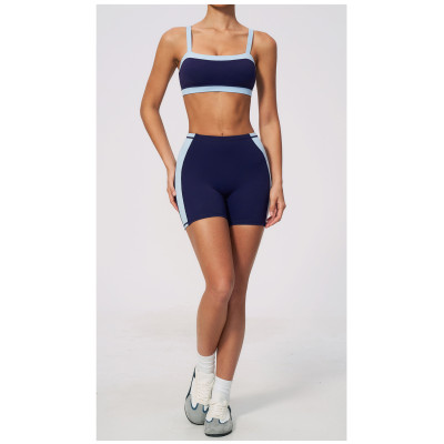 Custom Yoga Sets|Wholesale New color-blocked yoga suit for women, slim fit, fitness, outdoor