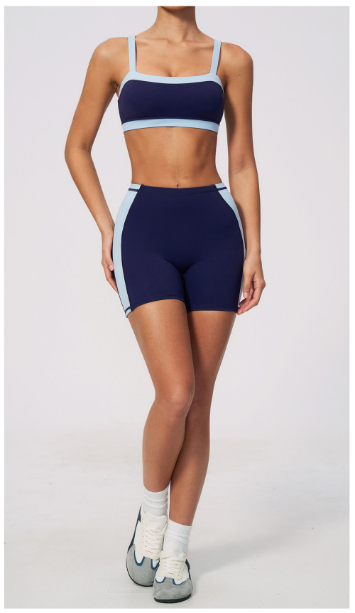 Custom Yoga Sets|Wholesale New color-blocked yoga suit for women, slim fit, fitness, outdoor
