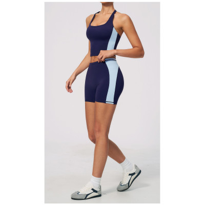 Custom Yoga Sets|Wholesale New yoga outfit set for women with padded bra top and high-waisted