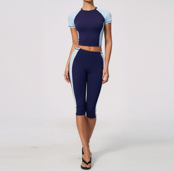 Custom Yoga Sets|Wholesale New yoga set, slimming peach-shaped buttock training cropped pants