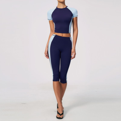 Custom Yoga Sets|Wholesale New yoga set, slimming peach-shaped buttock training cropped pants