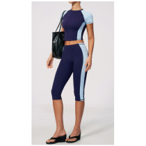 Custom Yoga Sets|Wholesale New yoga set, slimming peach-shaped buttock training cropped pants