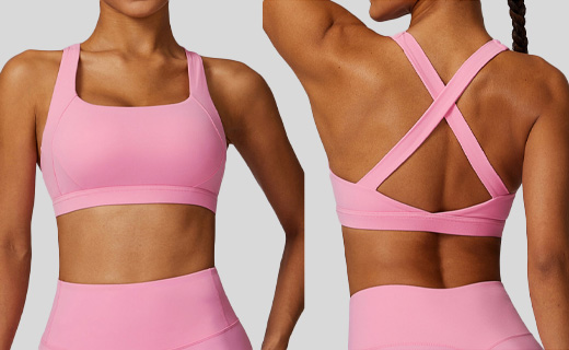 Cross-Back Support Bra