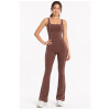 Custom Yoga Sets|New Yoga Set Supplier Color-Blocked Yoga Flared Pants Set for Sports and Fitness