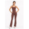 Custom Yoga Sets|New Yoga Set Supplier Color-Blocked Yoga Flared Pants Set for Sports and Fitness