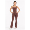 Custom Yoga Sets|New Yoga Set Supplier Color-Blocked Yoga Flared Pants Set for Sports and Fitness