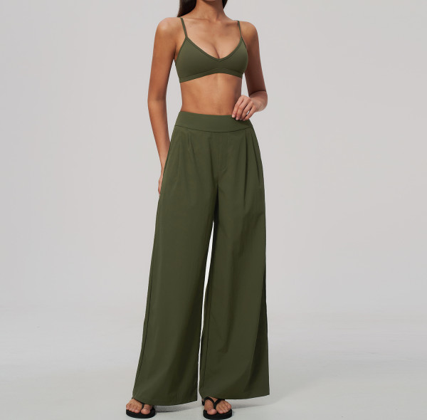 Custom Yoga Sets|2026 New Fitness Set: Open-Back Sports Bra & High-Waisted Yoga Wear Manufacturer