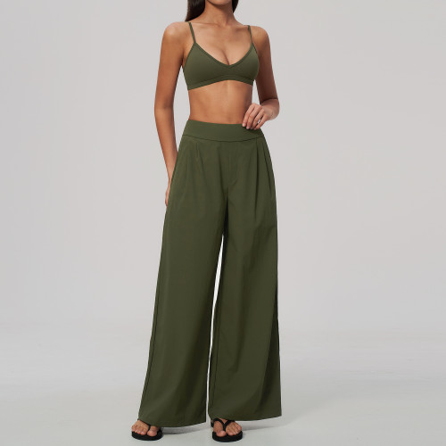 Custom Yoga Sets|2026 New Fitness Set: Open-Back Sports Bra & High-Waisted Yoga Wear Manufacturer