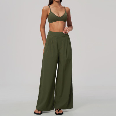 Custom Yoga Sets|2026 New Fitness Set: Open-Back Sports Bra & High-Waisted Yoga Wear Manufacturer