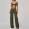 Custom Yoga Sets|Supplier of High-stretch yoga set featuring a strappy, open-back design