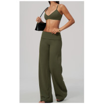 Custom Yoga Sets|Supplier of High-stretch yoga set featuring a strappy, open-back design