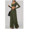 Custom Yoga Sets|Supplier of Stylish, Slim-Fit, Wide-Leg Long-Sleeve Cropped Athleisure Set