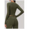 Custom long-sleeved sweatshirt |Wholesale High-Stretch Slim-Fit Long-Sleeve Yoga Pilate Training Top