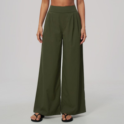 Custom sports sweatpants|Wholesale Loose-fitting wide-leg pants highly elastic quick-drying