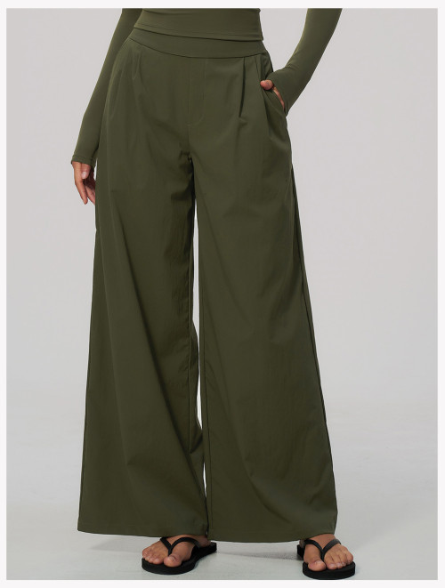 Custom sports sweatpants|Wholesale Loose-fitting wide-leg pants highly elastic quick-drying