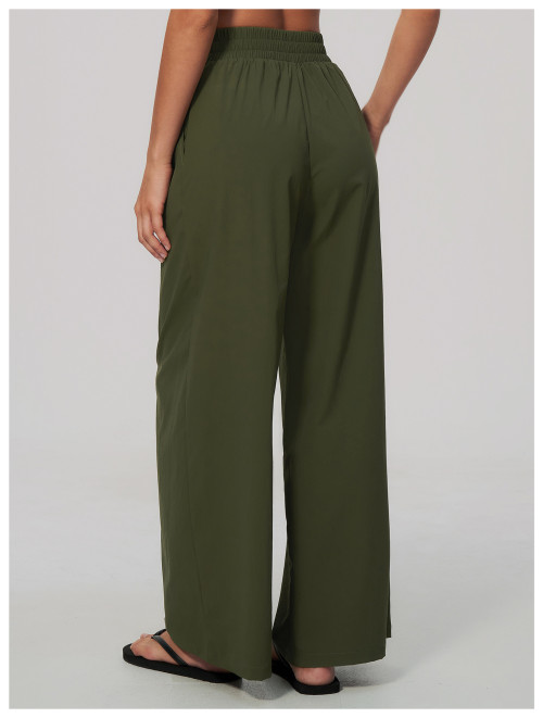 Custom sports sweatpants|Wholesale Loose-fitting wide-leg pants highly elastic quick-drying
