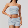 Custom Yoga Sets|Supplier of Breathable and stylish double-sided fleece yoga tube top for sports