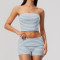 Custom Yoga Sets|Supplier of Breathable and stylish double-sided fleece yoga tube top for sports
