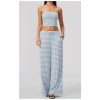 Custom Yoga Sets|Supplier of Sophisticated Yoga Set: Striped Casual Wide-Leg Pants Outfit