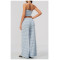 Custom Yoga Sets|Supplier of Sophisticated Yoga Set: Striped Casual Wide-Leg Pants Outfit