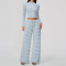 Custom Yoga Sets|Supplier of Yoga set zip-up mock neck  breathable fabric and wide-leg bottoms