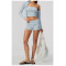 Custom Yoga Sets|Supplier of  High-Waisted Striped Yoga Set–Breathable Athletic Shorts Fitness Wear