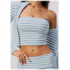 Custom Yoga bra|Wholesale Striped strapless sleeveless off-the-shoulder form-fitting yoga tank top