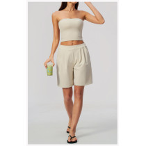 Custom Yoga Sets|Supplier of  Breathable and stylish strapless yoga tank top for sports and fitness
