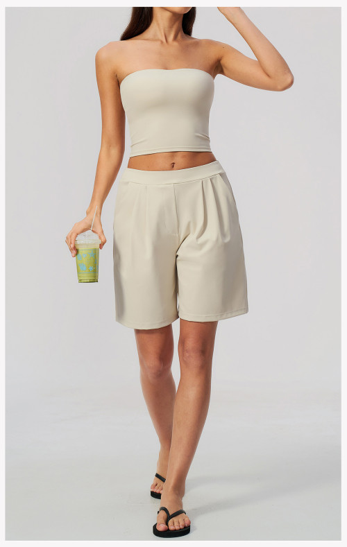 Custom Yoga Sets|Supplier of  Breathable and stylish strapless yoga tank top for sports and fitness