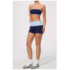 Custom Yoga Sets|Supplier of  Color-block yoga set featuring tube top butt-lifting tummy-control