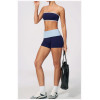 Custom Yoga Sets|Supplier of  Color-block yoga set featuring tube top butt-lifting tummy-control
