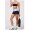 Custom Yoga Sets|Supplier of  Color-block yoga set featuring tube top butt-lifting tummy-control