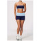 Custom Yoga Sets|Supplier of  Color-block yoga set featuring tube top butt-lifting tummy-control
