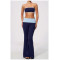 Custom Yoga Sets|Supplier of  Color-block strapless yoga set high-waisted tummy-control quick-dry