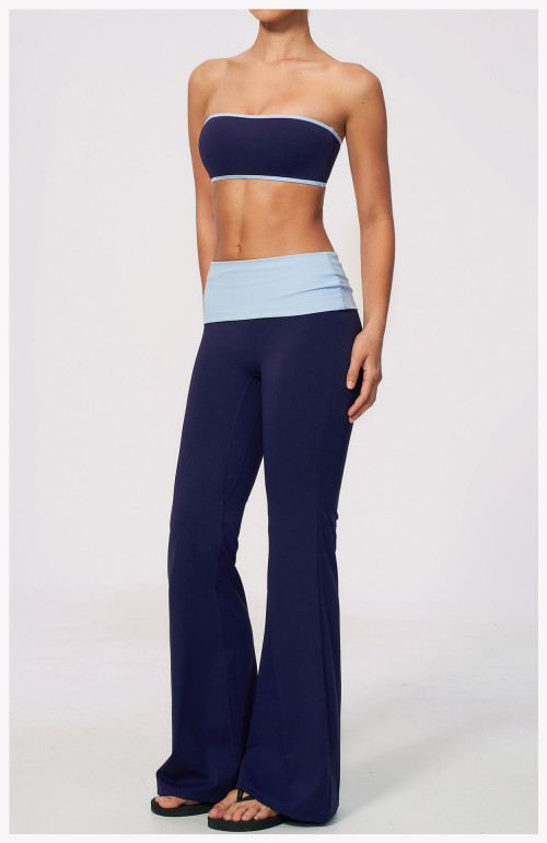 Custom Yoga Sets|Supplier of  Color-block strapless yoga set high-waisted tummy-control quick-dry
