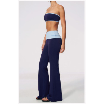 Custom Yoga Sets|Supplier of  Color-block strapless yoga set high-waisted tummy-control quick-dry
