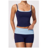 Custom Yoga Sets|Supplier of  Women's High-Waisted Yoga Set – Color-Block "Faux-Layered" Design