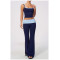 Custom Yoga Sets|Supplier of  High-waisted fold-over yoga set featuring sports tank top and legging