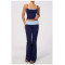 Custom Yoga Sets|Supplier of  High-waisted fold-over yoga set featuring sports tank top and legging