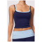 Custom Yoga Vest|Wholesale Quick-dry yoga tank top with color-block design for running and fitness