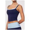 Custom Yoga Vest|Wholesale Quick-dry yoga tank top with color-block design for running and fitness